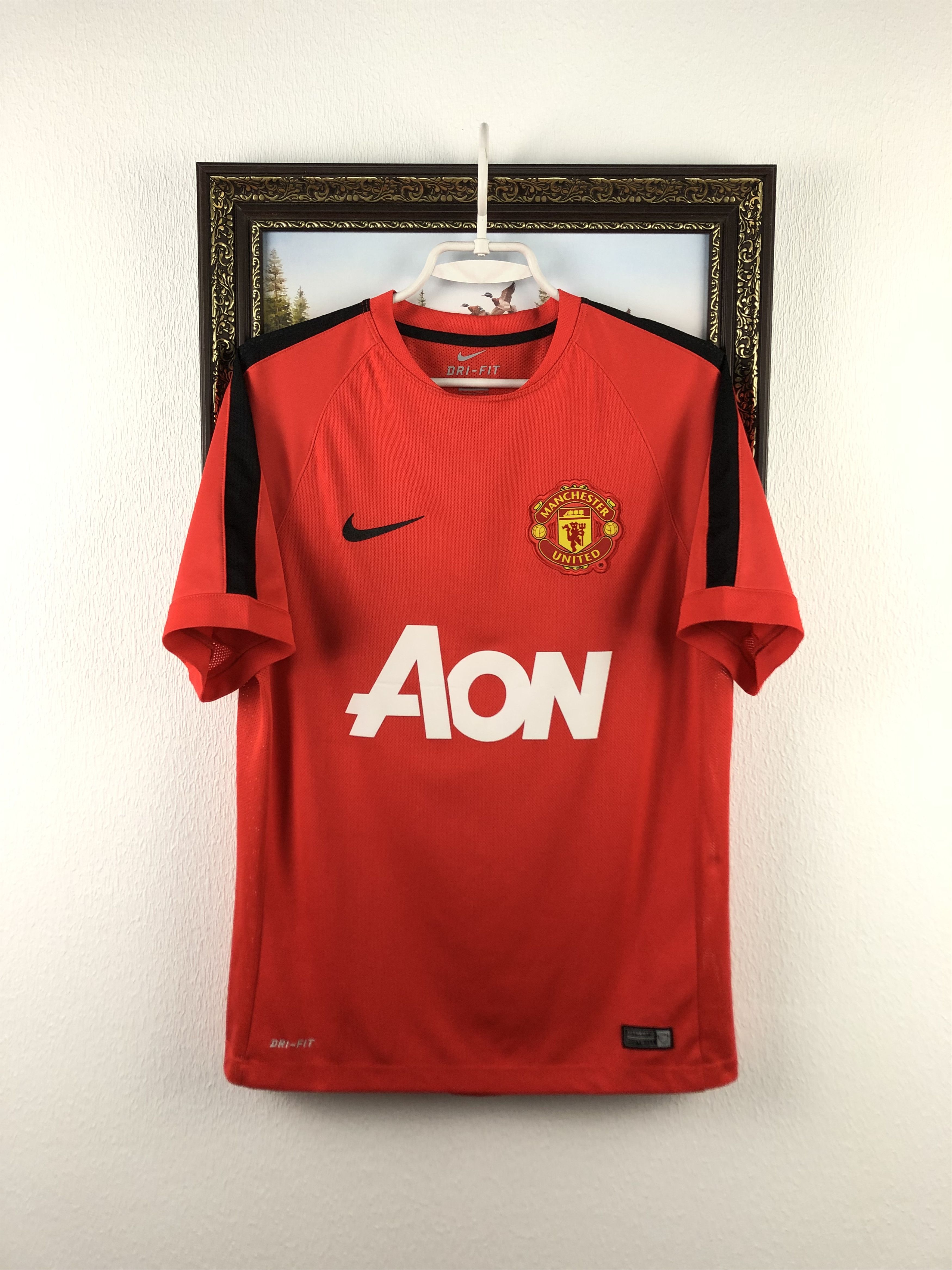 Nike Manchester United Nike Shirt Soccer Jersey Red Mens Trikot Size US S / EU 44-46 / 1 - 1 Thumbnail