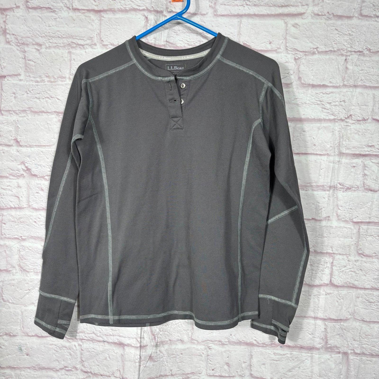 L.L. Bean L.L. Bean Boys Large Long Sleeve Henley Shirt Size US L / EU 52-54 / 3 - 1 Thumbnail