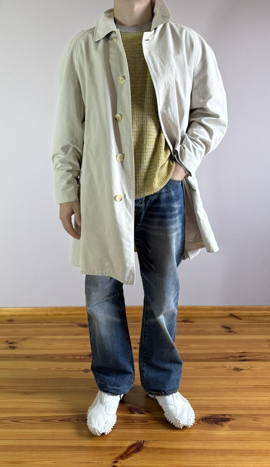 Burberry Burberry Membrane Trench Coat Nova Check Beige Size US XL / EU 56 / 4 - 9 Thumbnail