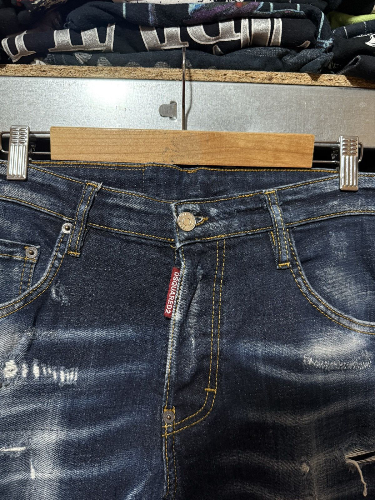 Dsquared2 Rare Luxury Dsquared2 Distressed Denim Navy Jeans Y2K Hype Size US 30 / EU 46 - 7 Thumbnail