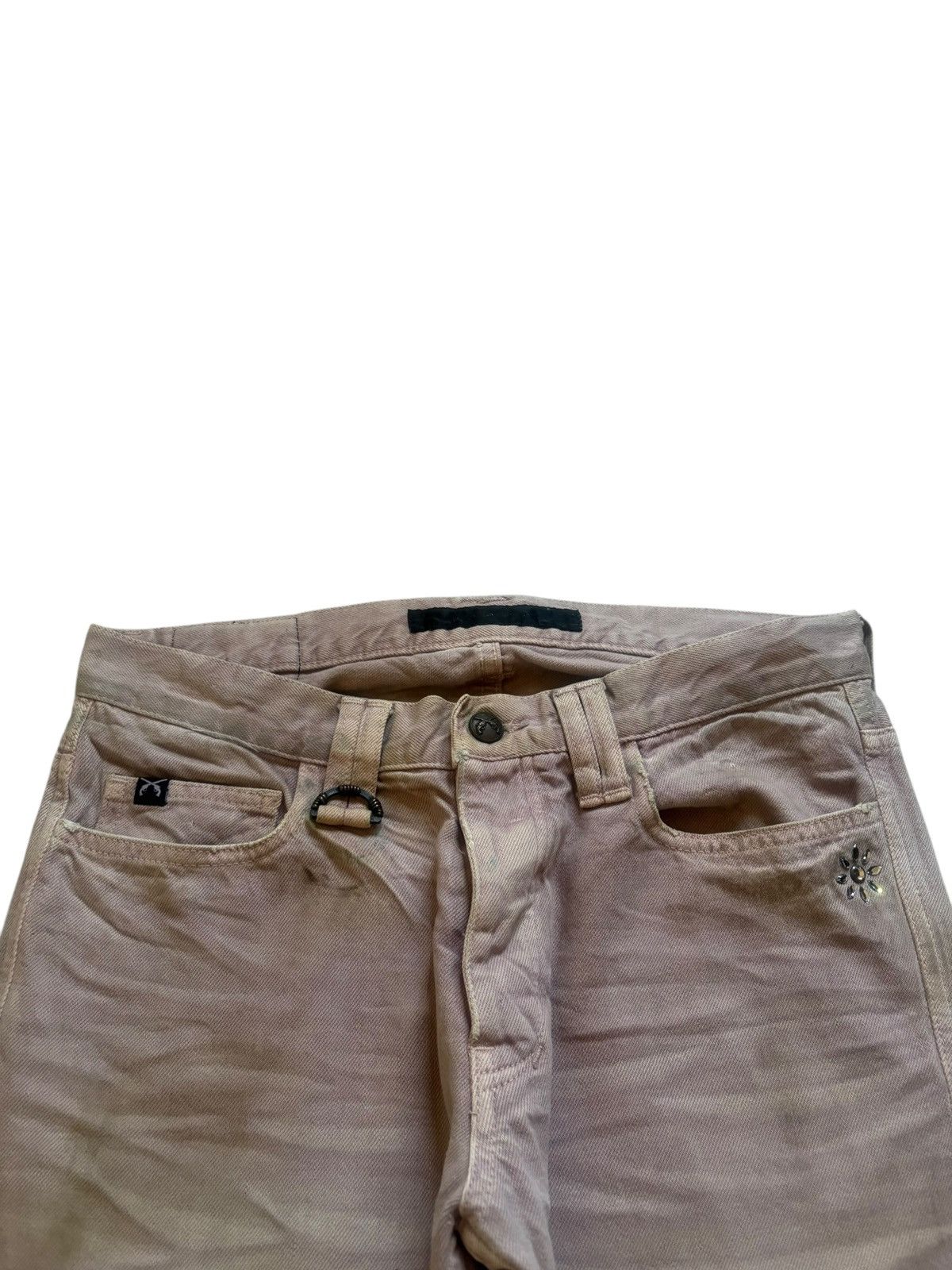 Designer × Japanese Brand × Roar Vintage Roar Beige Embroidery Jeans Size US 31 - 4 Thumbnail
