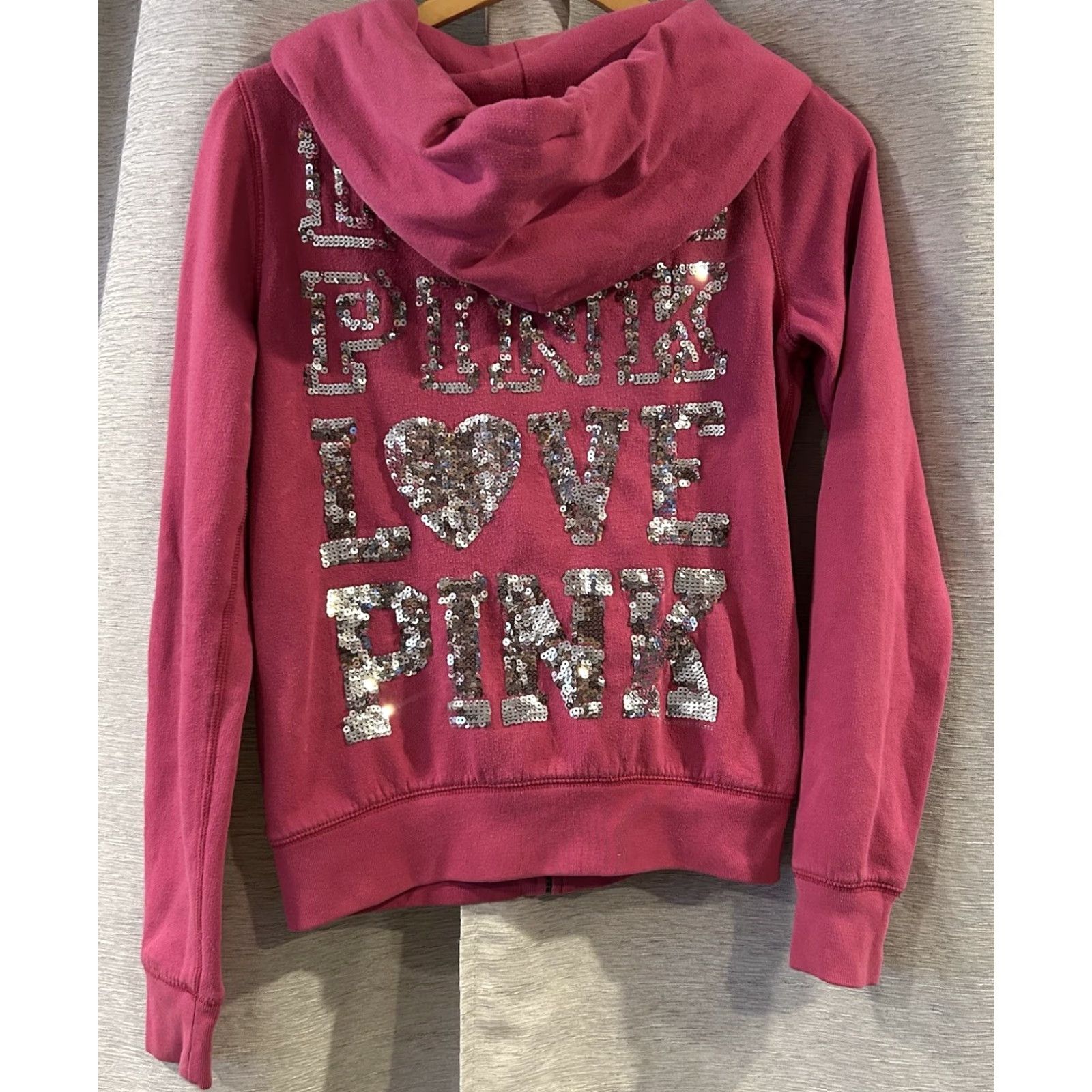 Victoria's Secret VINTAGE Victoria's Secret Sequin Pink Jacket Women Small Sequin Love Classic (Note: Title must use original words only; avoid adding new info) Size S / US 4 / IT 40 - 3 Thumbnail
