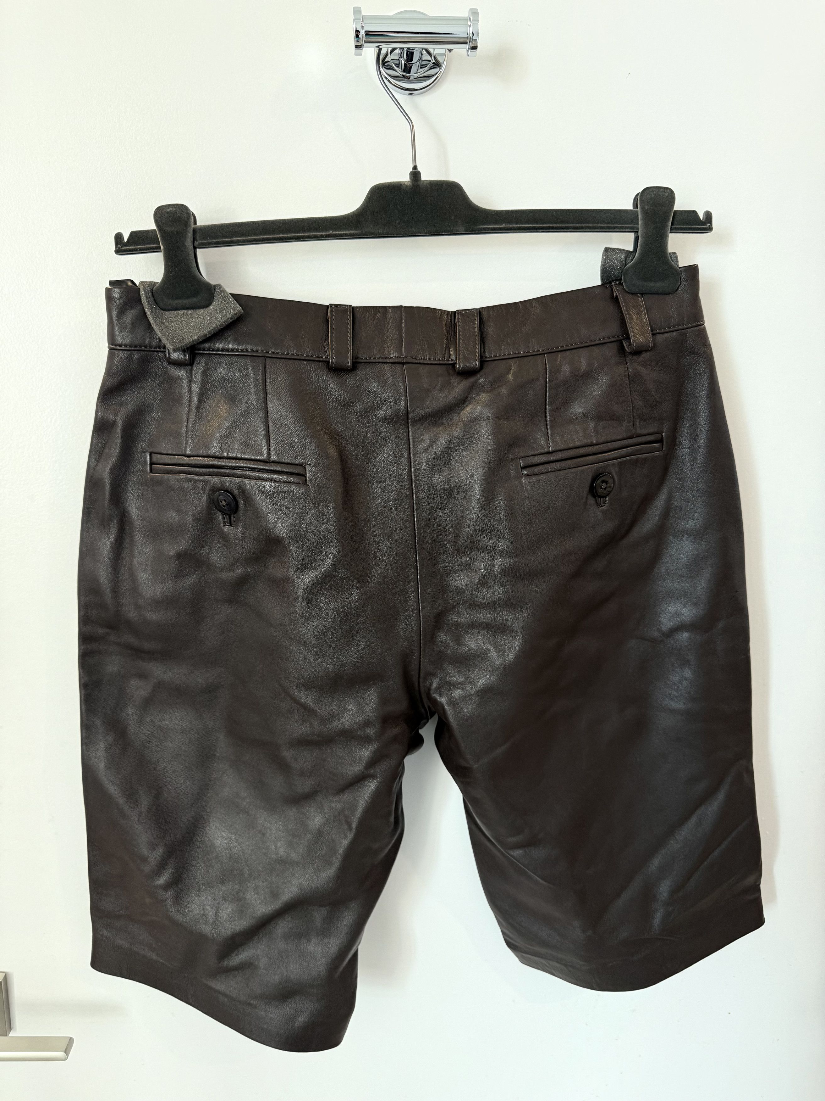 Ernest W. Baker Ernest W. Baker Brown Leather Shorts - XL - 52 Size US 36 / EU 52 - 5 Thumbnail