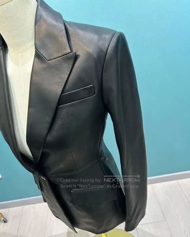 Versace Versace Black Leather Medusa Collar Women's Jacket . Size S / US 4 / IT 40 - 2 Thumbnail