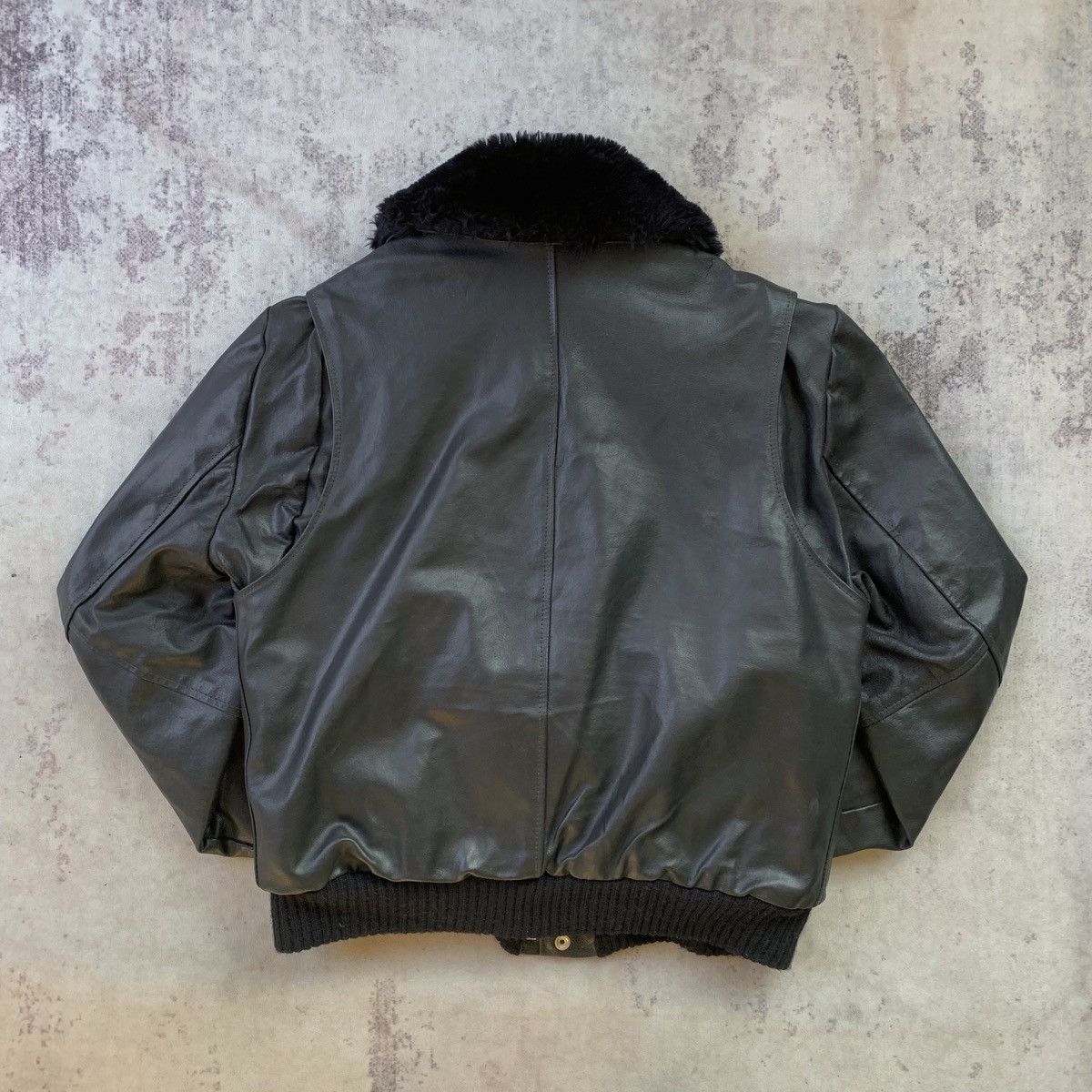 Vintage 70s Vintage G-1 Aviator Leather Bomber Flight Jacket Size US L / EU 52-54 / 3 - 2 Thumbnail