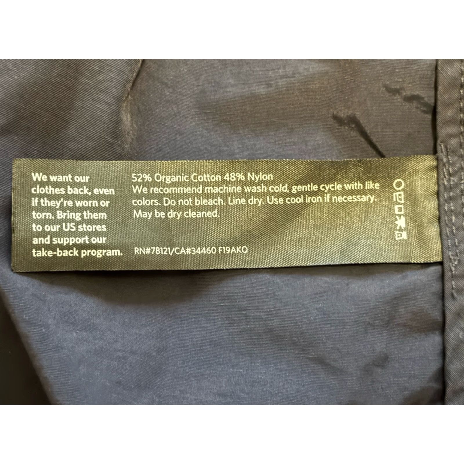Eileen Fisher EILEEN FISHER Women's Organic Cotton Hooded Anorak Rain Jacket Size Small Blue Activewear Size S / US 4 / IT 40 - 2 Thumbnail