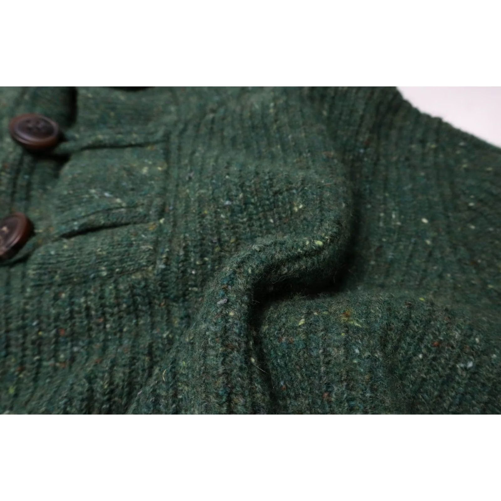 Vintage MCNEAL Jumper Men's LARGE Lambswool Blend Knitted Button Mock Neck Pullover Size US L / EU 52-54 / 3 - 6 Thumbnail
