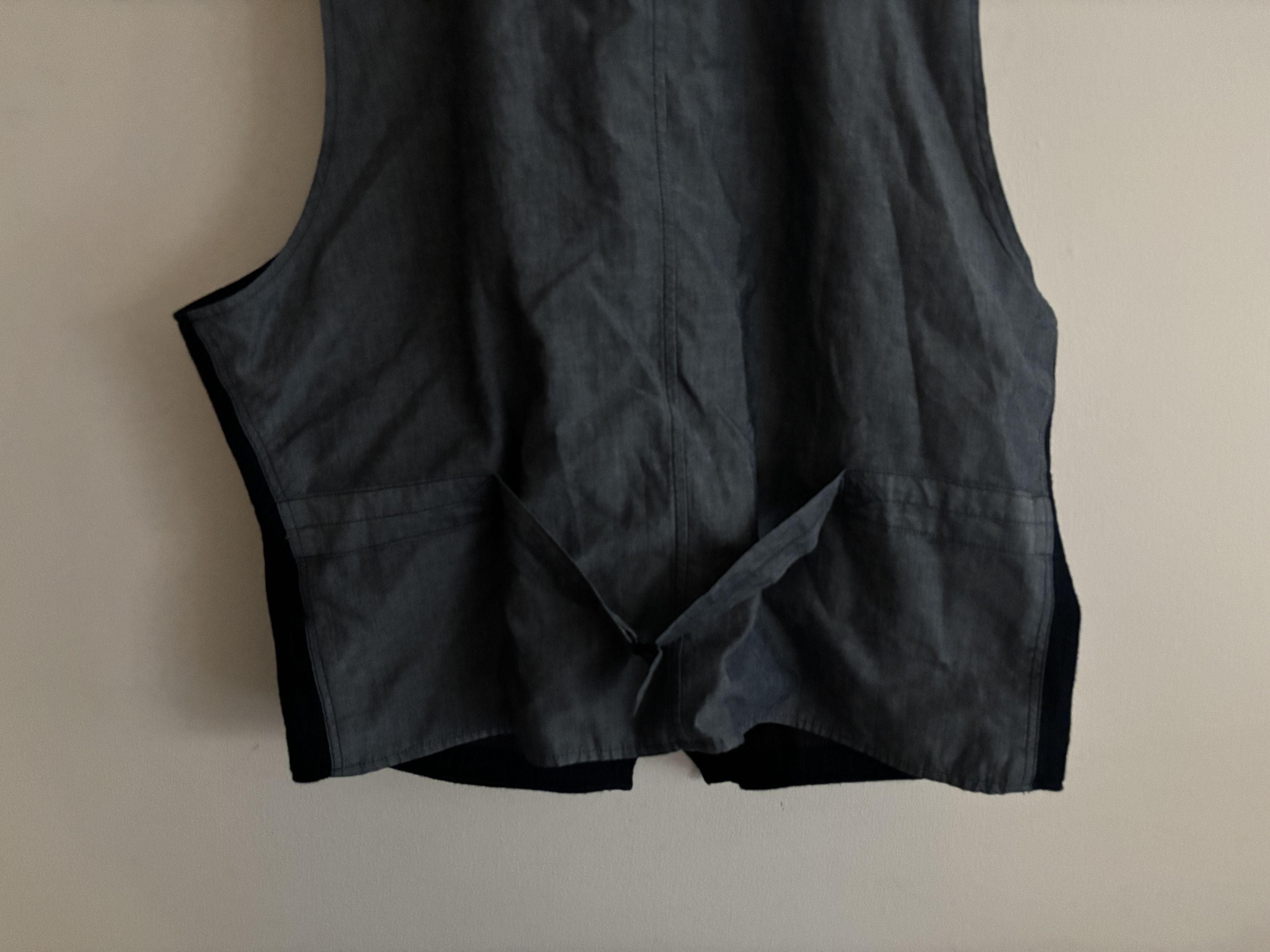 RRL Ralph Lauren $460 Indigo Navy Blue Herringbone Vest/Waistcoat - XL Size US XL / EU 56 / 4 - 11 Thumbnail