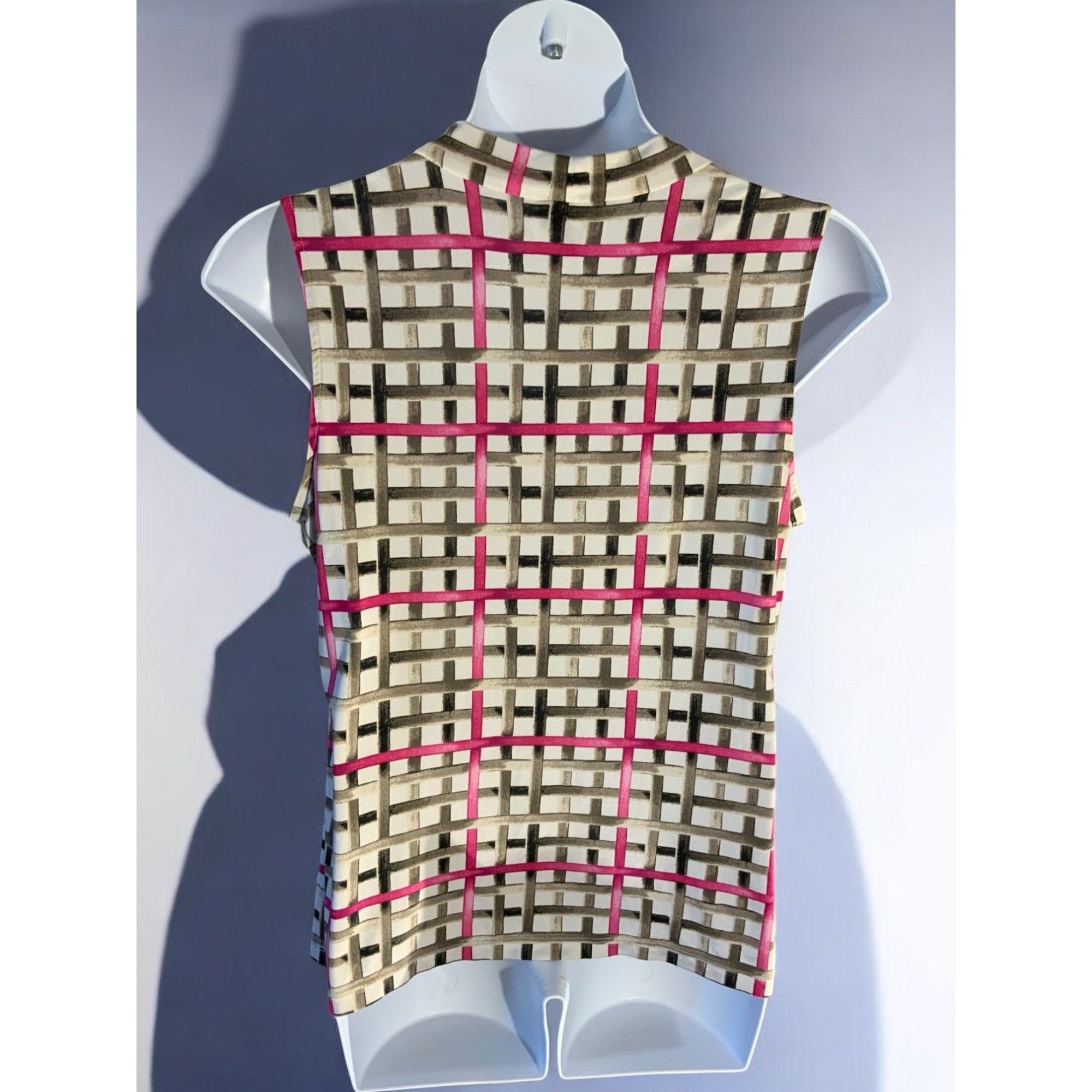Worthington Worthington Cowl Neck Multicolor Sleeveless Plaid Top XL Size XL / US 12-14 / IT 48-50 - 3 Thumbnail