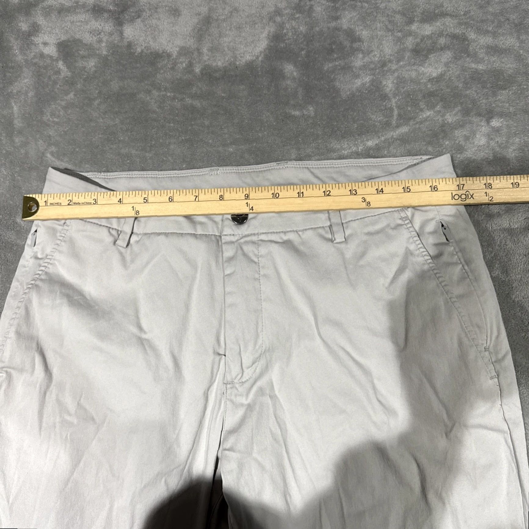 Vintage Birddogs Pants Mens 34x31 34x32 Gray Chino Stretch Lightweight Flat Front Straight Leg Logo Embroidered Zip Casual Wearable Robust Comfort Mens Size US 34 / EU 50 - 4 Thumbnail