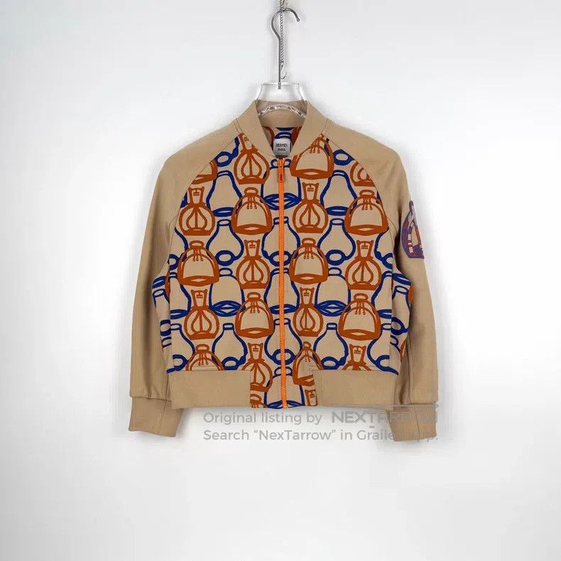 Hermes Hermes Camel color full logo zipper jacket Size XS / US 0-2 / IT 36-38 - 3 Thumbnail