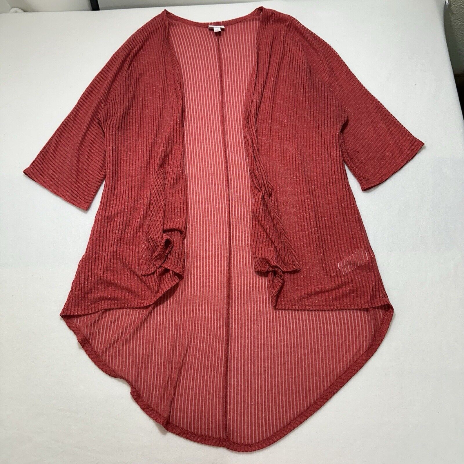Other LuLaRoe Small Cardigan Sweater Open Front Pink Flax Blend Size S / US 4 / IT 40 - 1 Thumbnail