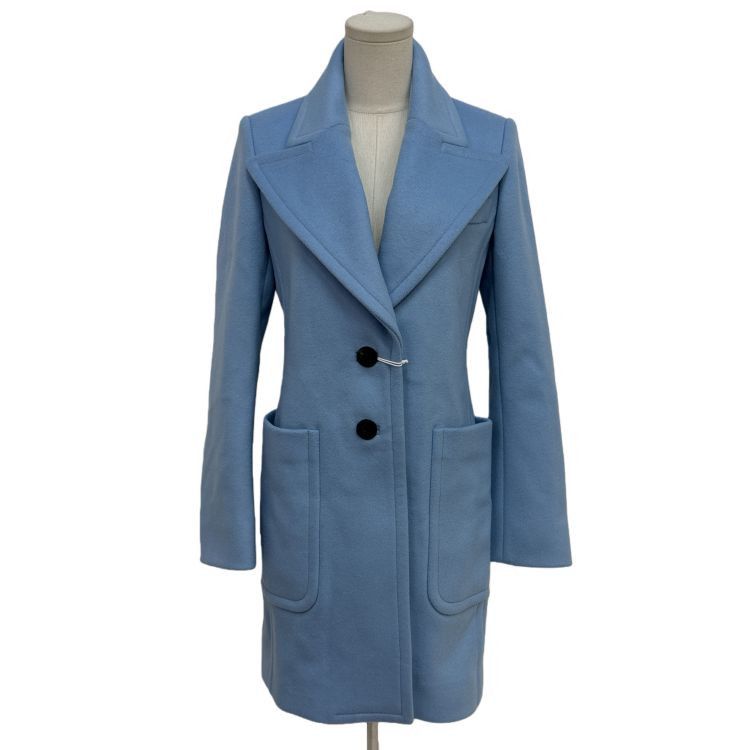 Balenciaga Balenciaga Blue Wool Coat Size 38 Size XS / US 0-2 / IT 36-38 - 1 Thumbnail