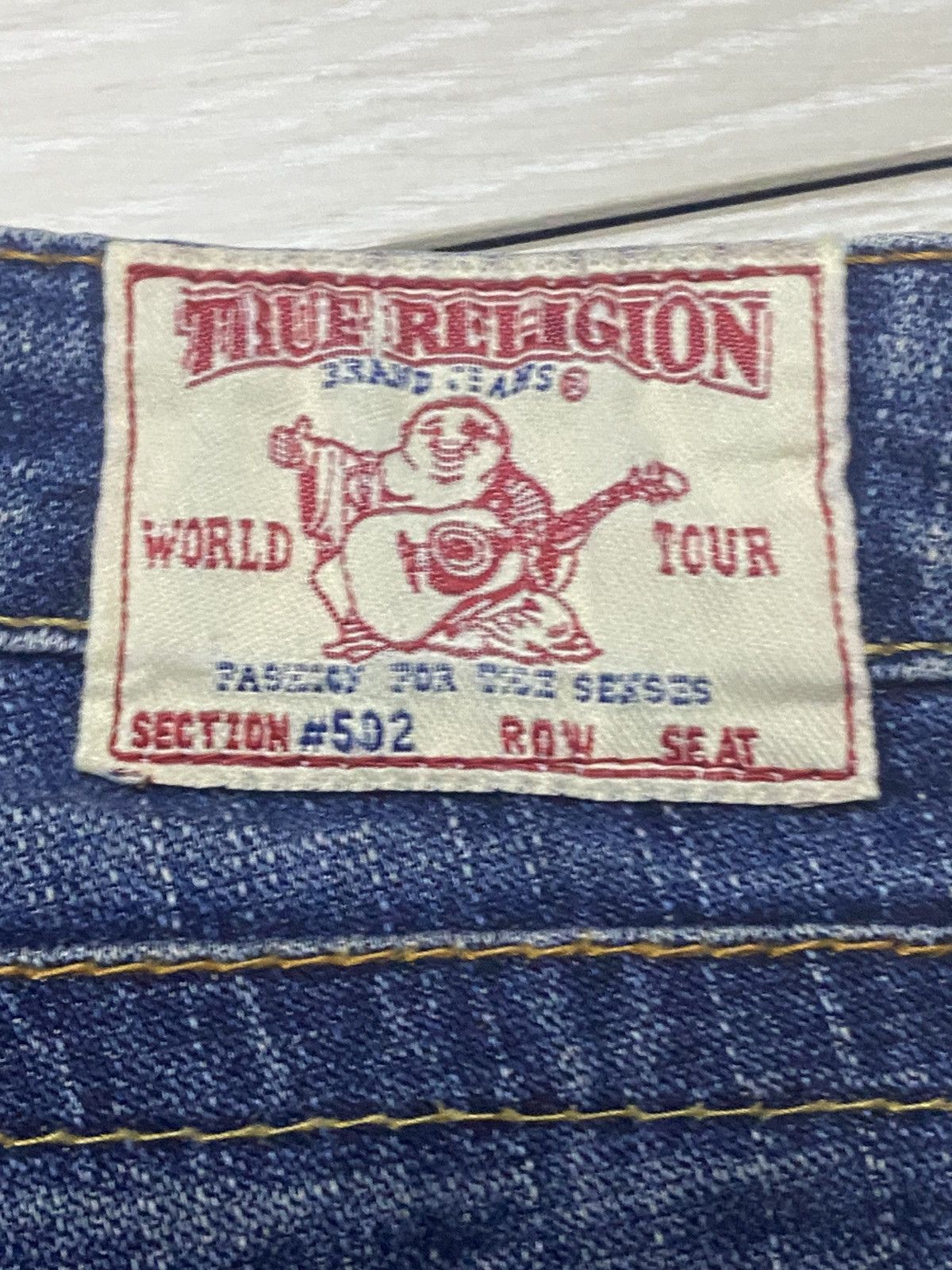 True Religion Woman True Religion Blue Wash Ripped Flare Jeans Size US 28 / EU 44 - 17 Thumbnail