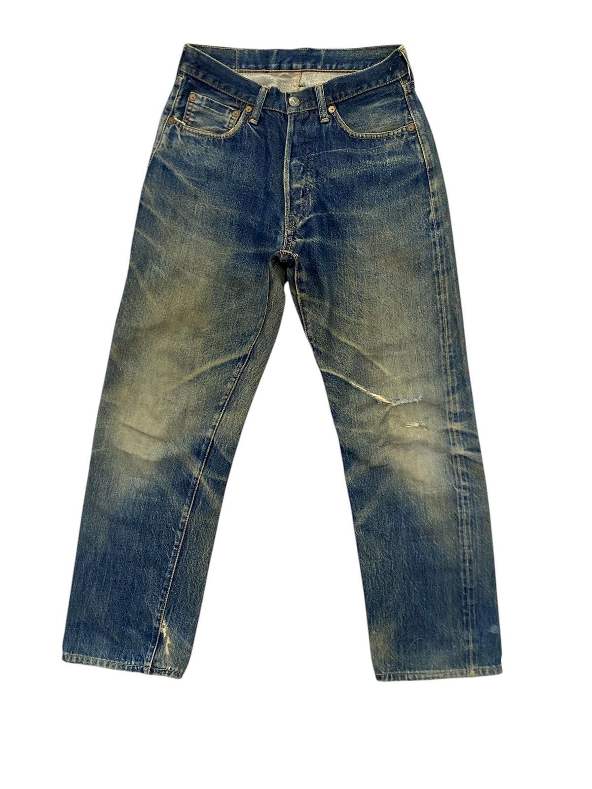 Full Count & Co. JAPAN BRAND FULL COUNT RIPPED DENIM SELVEDGE UNISEX Size US 28 / EU 44 - 1 Thumbnail