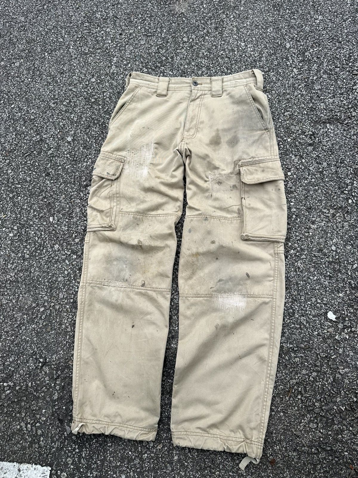 Vintage 👹THRASHED Sun Faded Distressed ERD Dickies Cargo Pants Size US 30 / EU 46 - 7 Thumbnail