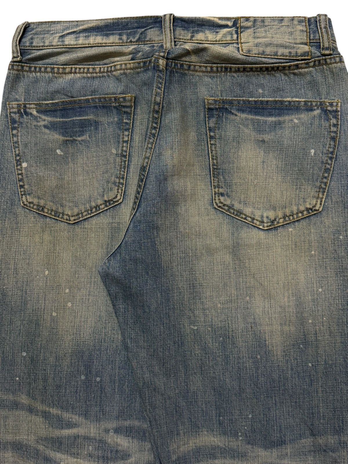 Global Work Vintage 90s Global Work Blue Faded Wash Whiskers Distressed Size US 31 - 5 Thumbnail