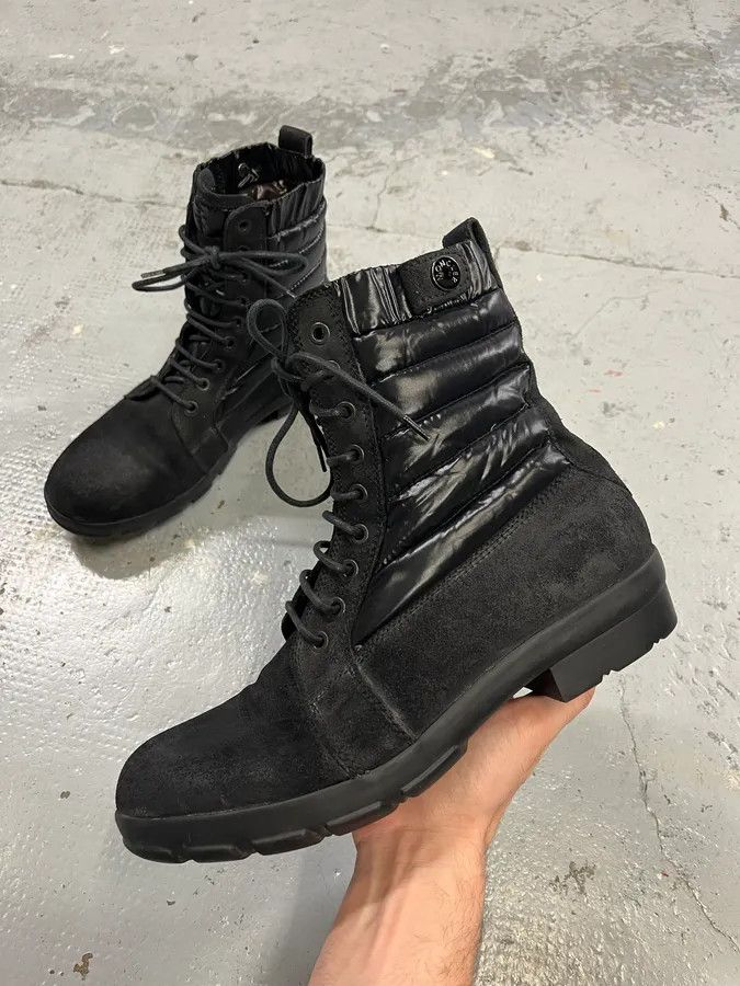 Moncler 2000s Moncler Black Suede Leather Puffer Boots Size US 8 / IT 38 - 1 Thumbnail