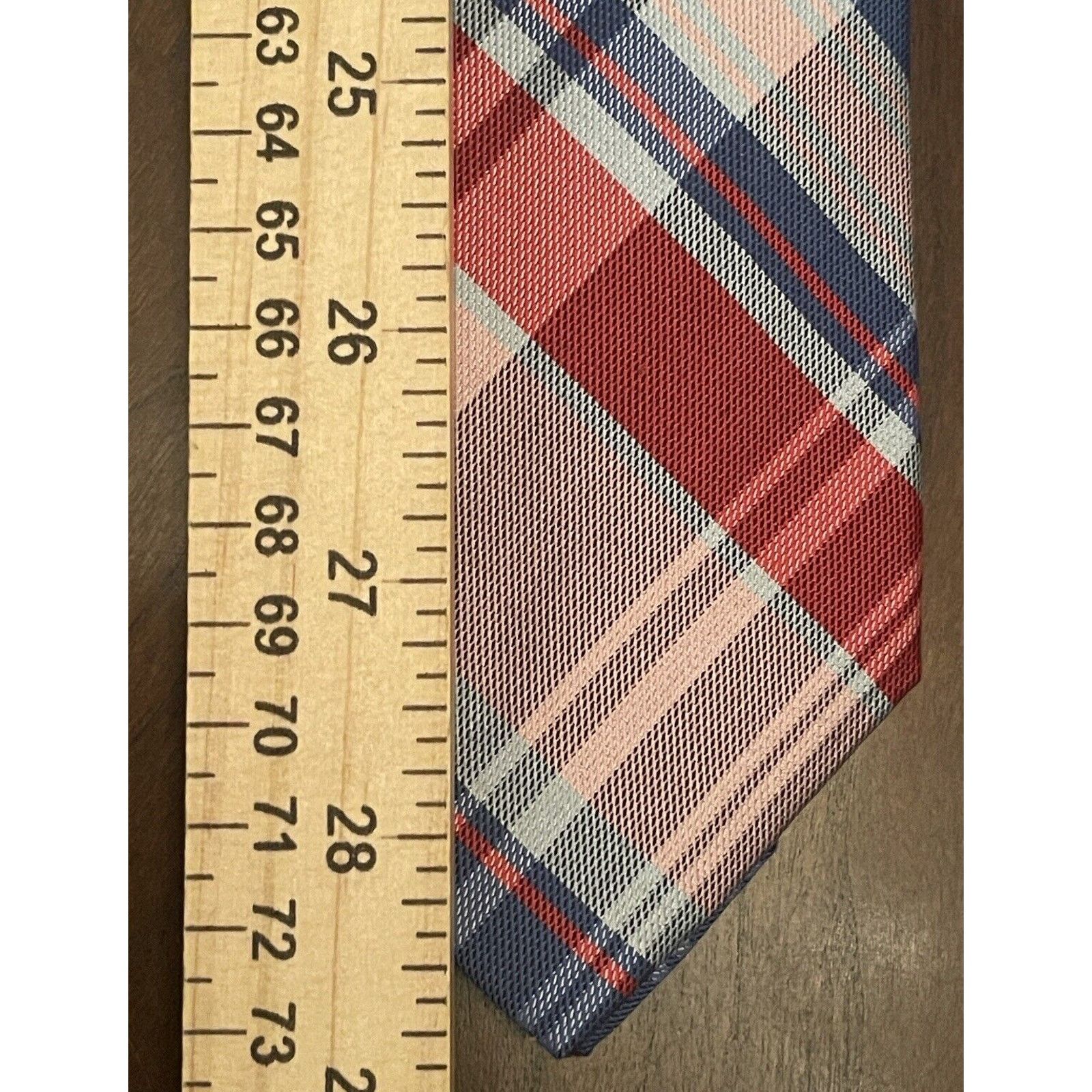 Jos. A. Bank Jos. A. Bank Traveler Red Blue Pink 65% Cotton 35% Silk Size ONE SIZE - 5 Thumbnail