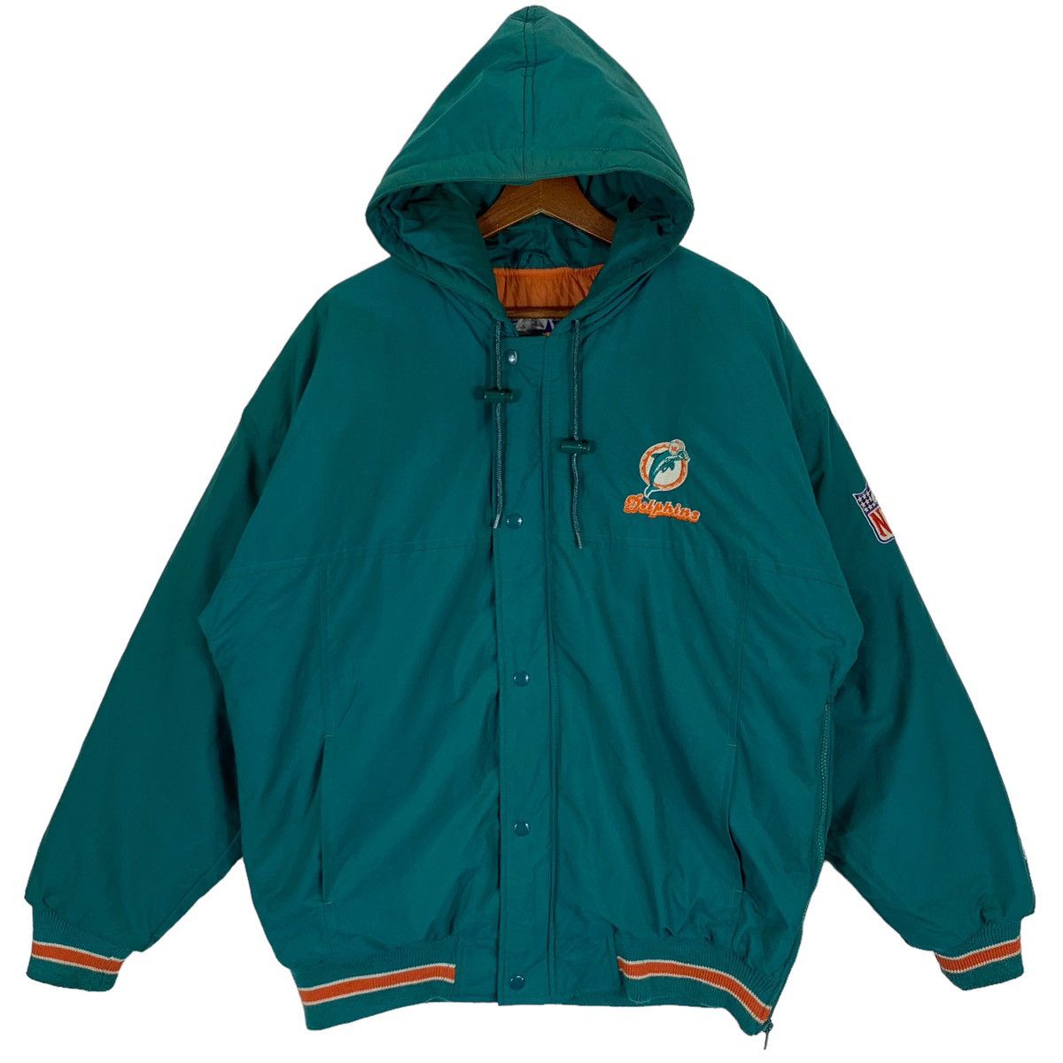 Starter × Vintage VINTAGE MIAMI DOLPHINS NFL STARTER BOMBER LIGHT JACKET Size US M / EU 48-50 / 2 - 1 Thumbnail
