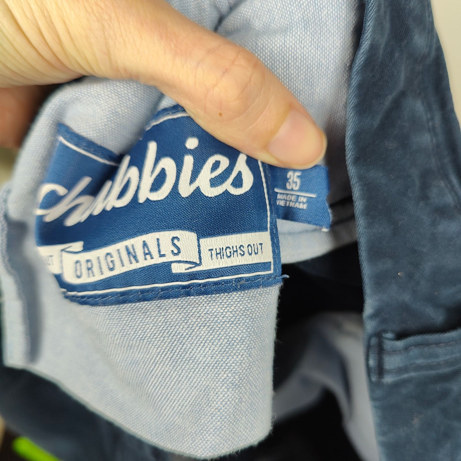Chubbies Chubbies Chino Shorts Mens 35 Navy Blue Cotton 7" Size US 35 - 8 Thumbnail