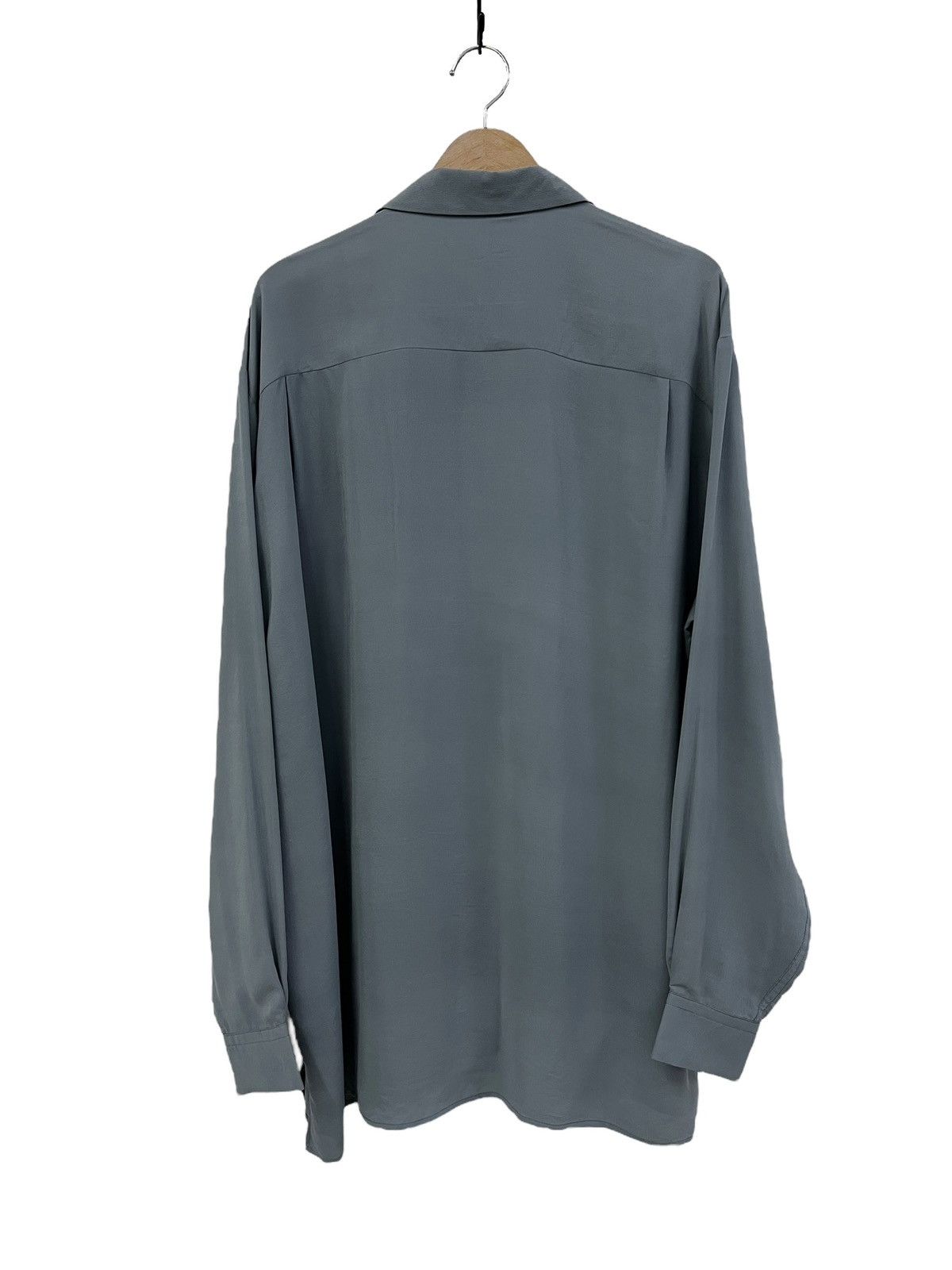 Yohji Yamamoto 1990s Yohji Yamamoto A.A.R Silk Open Collar Shirt Size US XL / EU 56 / 4 - 2 Thumbnail