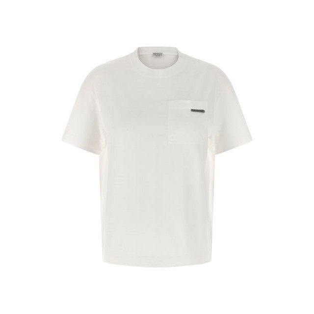 BRUNELLO CUCINELLI White Cotton T-shirt New & Authentic (Wom