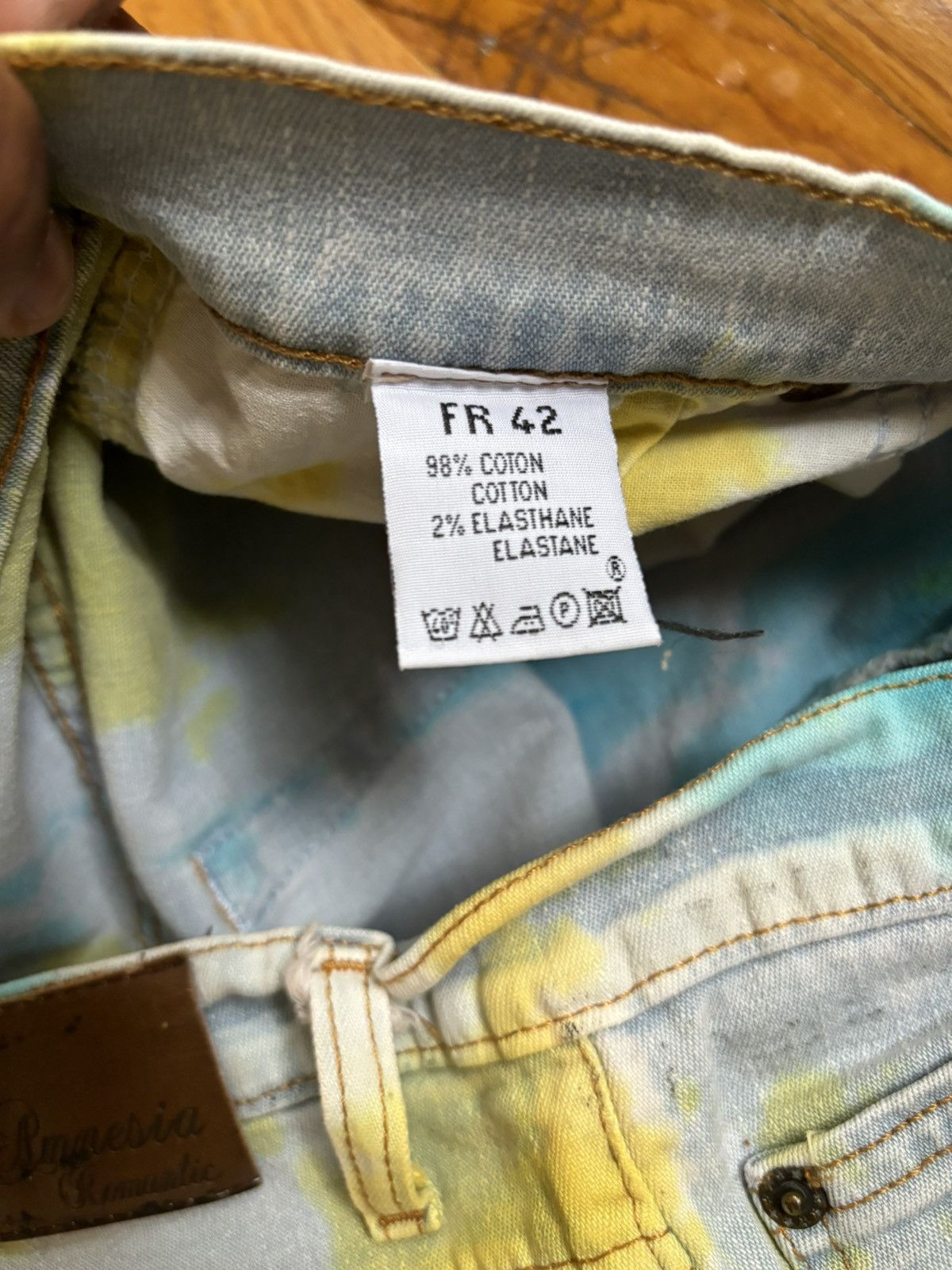Vintage Vintage Y2K tie dye flare jeans Size 30" / US 8 / IT 44 - 7 Thumbnail