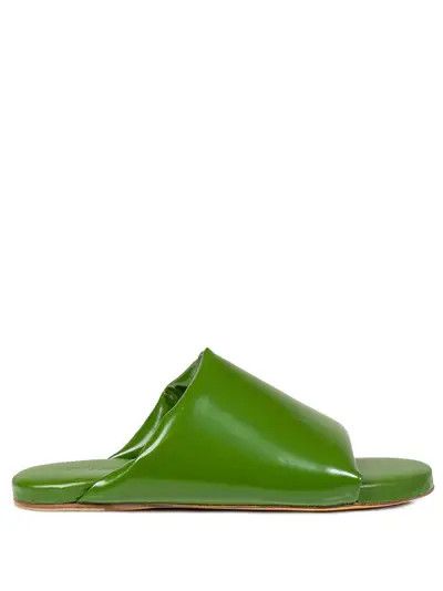 Bottega Veneta o1bcso1str0924 Cushion Slides in Green Size US 5.5 / IT 35.5 - 1 Thumbnail