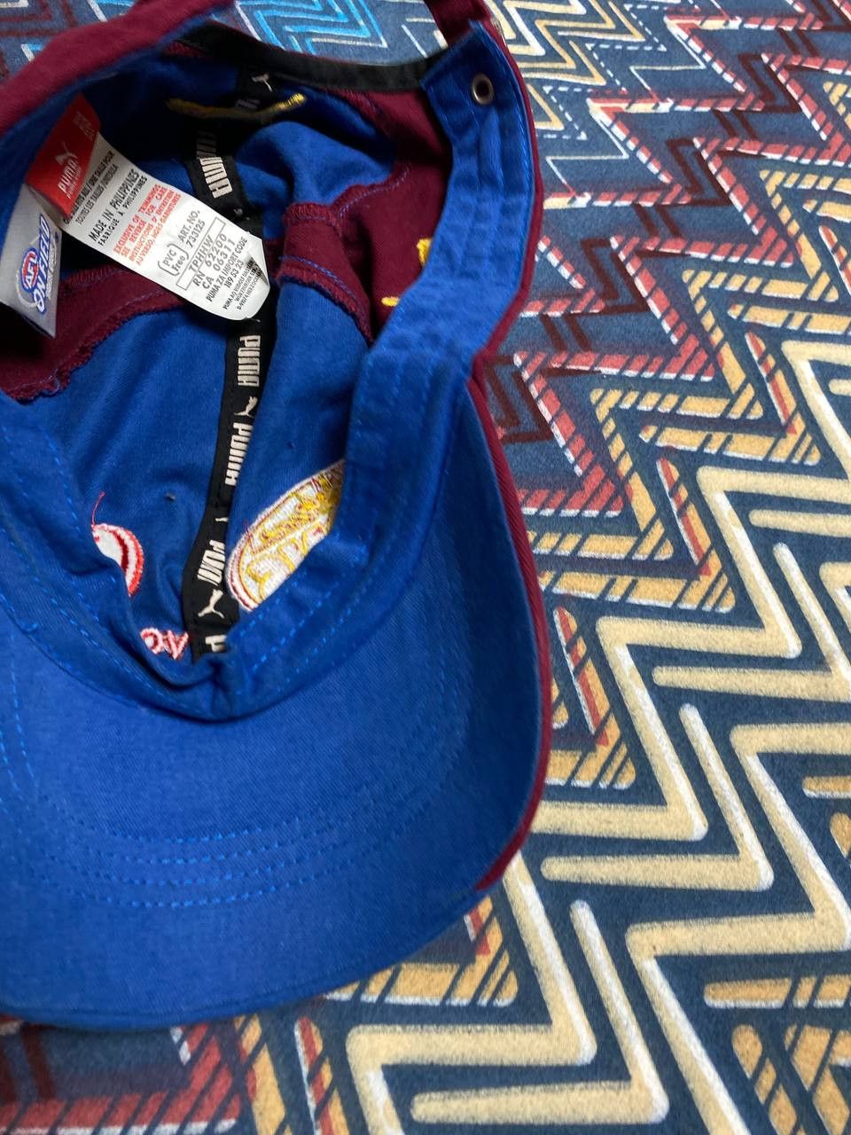 Puma Cap Y2K blue Hats Puma big logo Vintage streetwear Size ONE SIZE - 7 Thumbnail