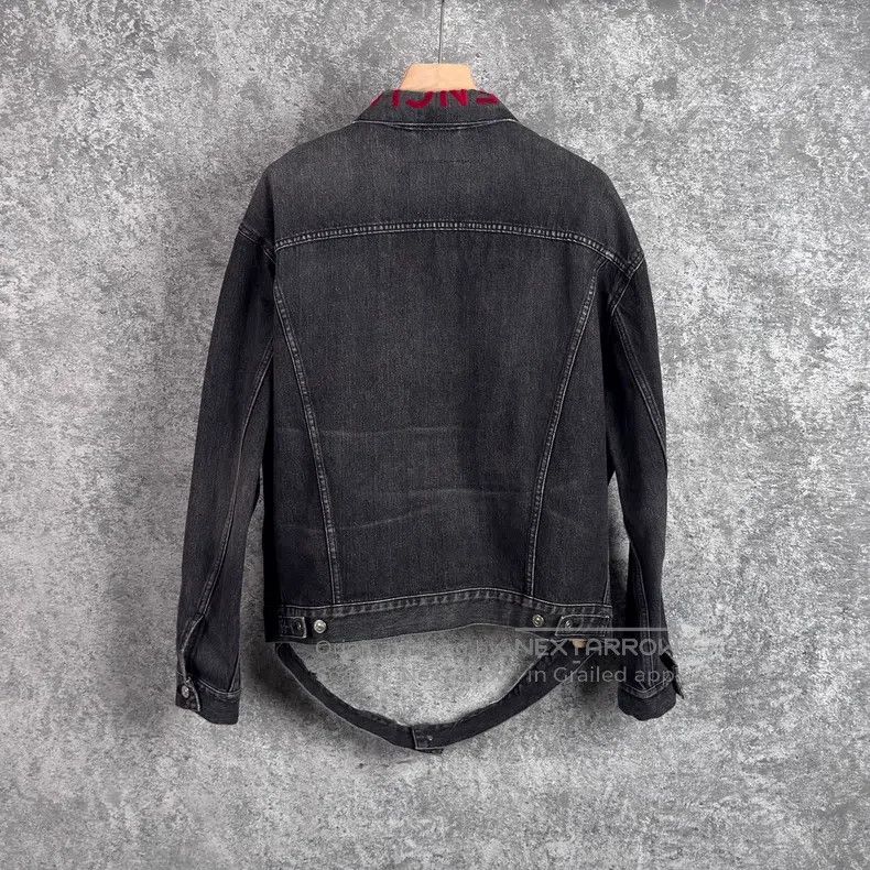 Balenciaga Balenciaga Black and Gray Collar Embroidered Logo Destroye Size XS / US 0-2 / IT 36-38 - 2 Thumbnail