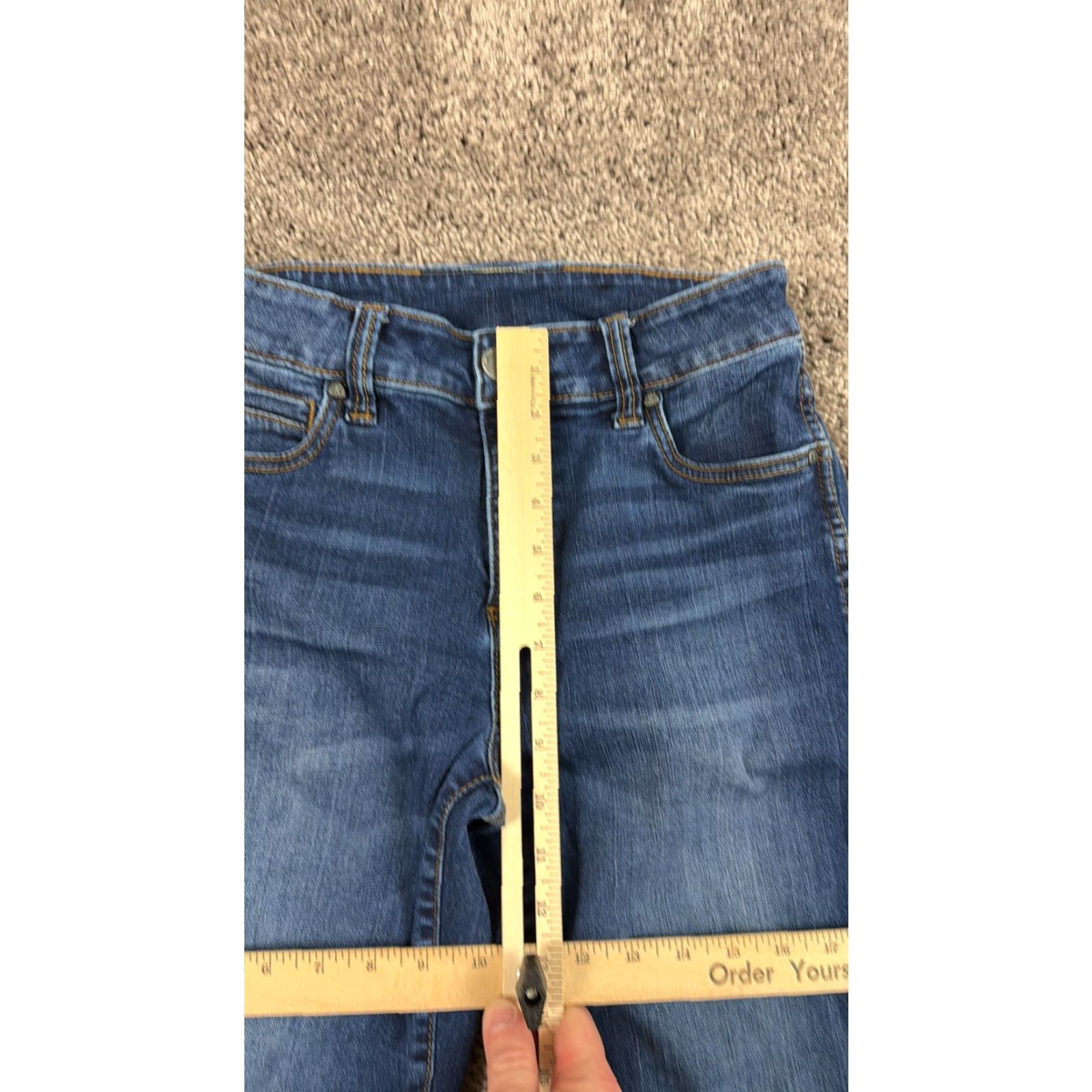 Vintage KUT Jeans Womens Bootcut High Rise Dark Wash Denim Stretch 4 Natalie AB 25x30 Size 27" / US 4 / IT 40 - 4 Thumbnail