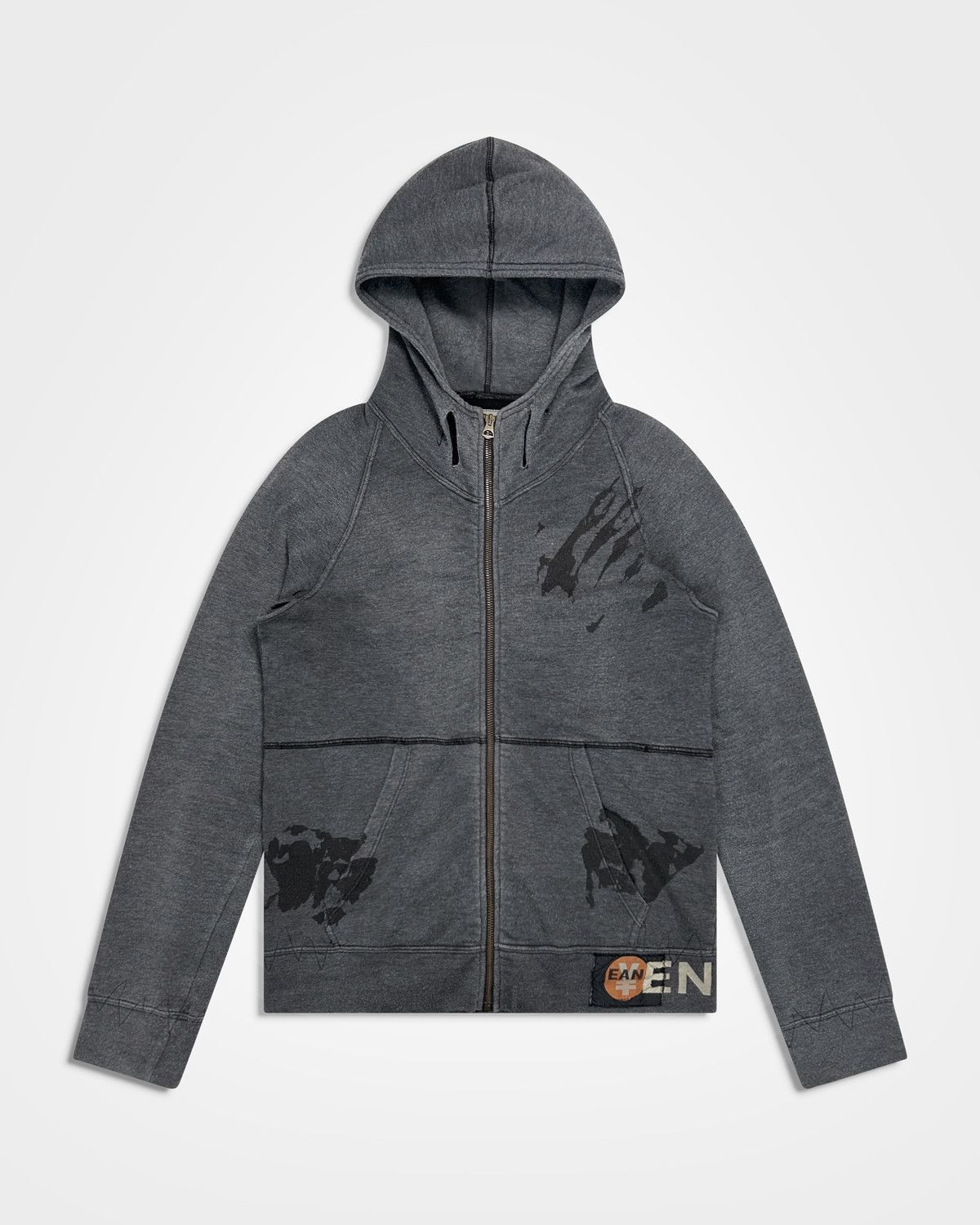 Michiko Koshino Michiko Koshino, Yen Jeans Splatter Mark Distressed Hoodie Size US L / EU 52-54 / 3 - 1 Thumbnail