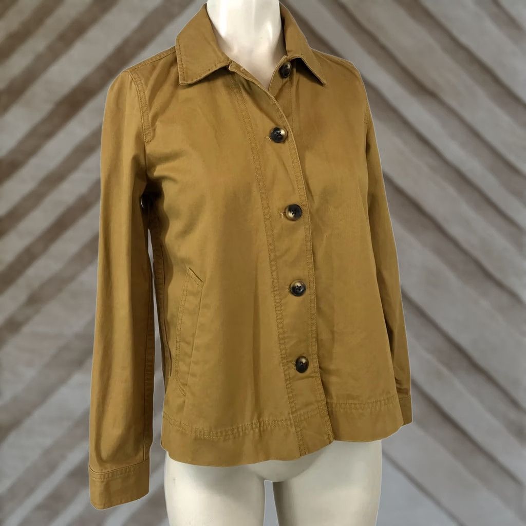 Madewell MADEWELL Women's XXS Long Sleeve Button Up Pleated Back Cotton Jacket Size XXS / US 00 / IT 34 - 1 Thumbnail