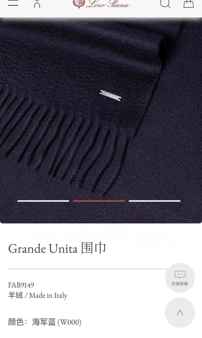 Loro Piana LORO PIANA size175*43cm Cashmere scarf Size ONE SIZE - 3 Thumbnail