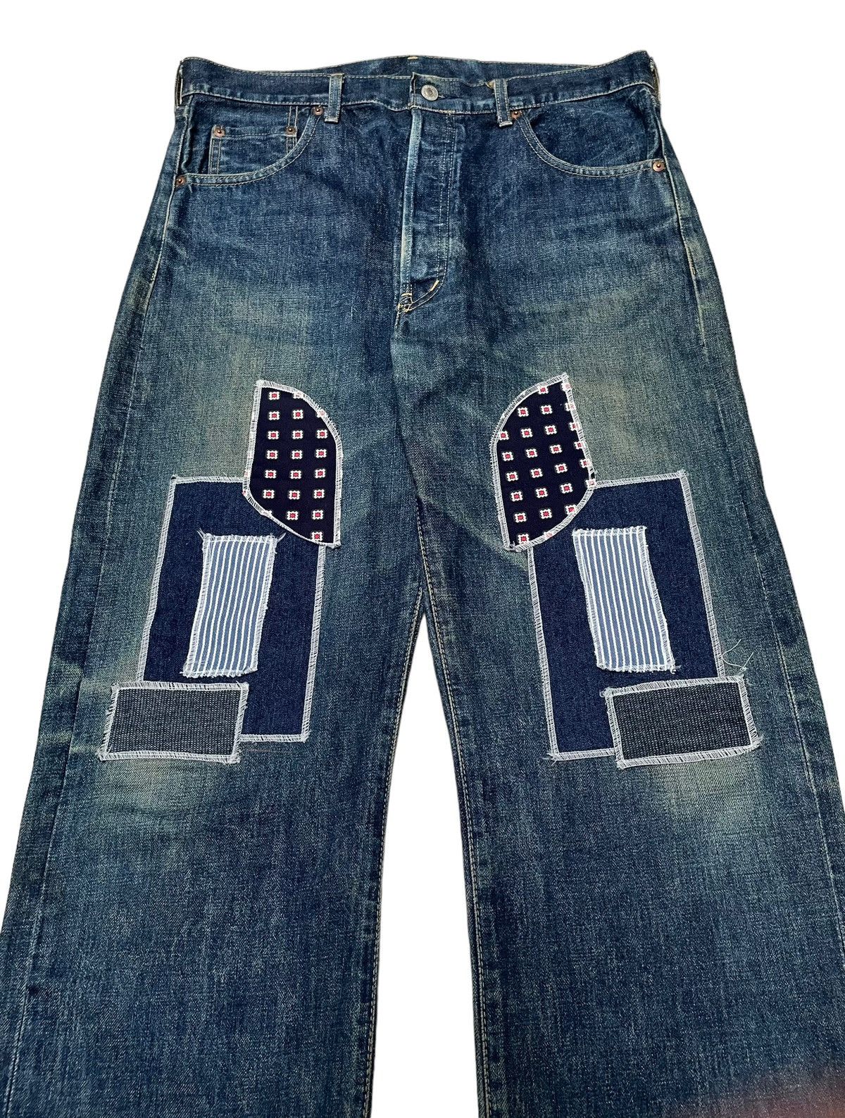Levi's Vintage Clothing × Vintage Vintage Brand Levi’s 503 Patchwork Jeans 1990s Size US 34 / EU 50 - 3 Thumbnail
