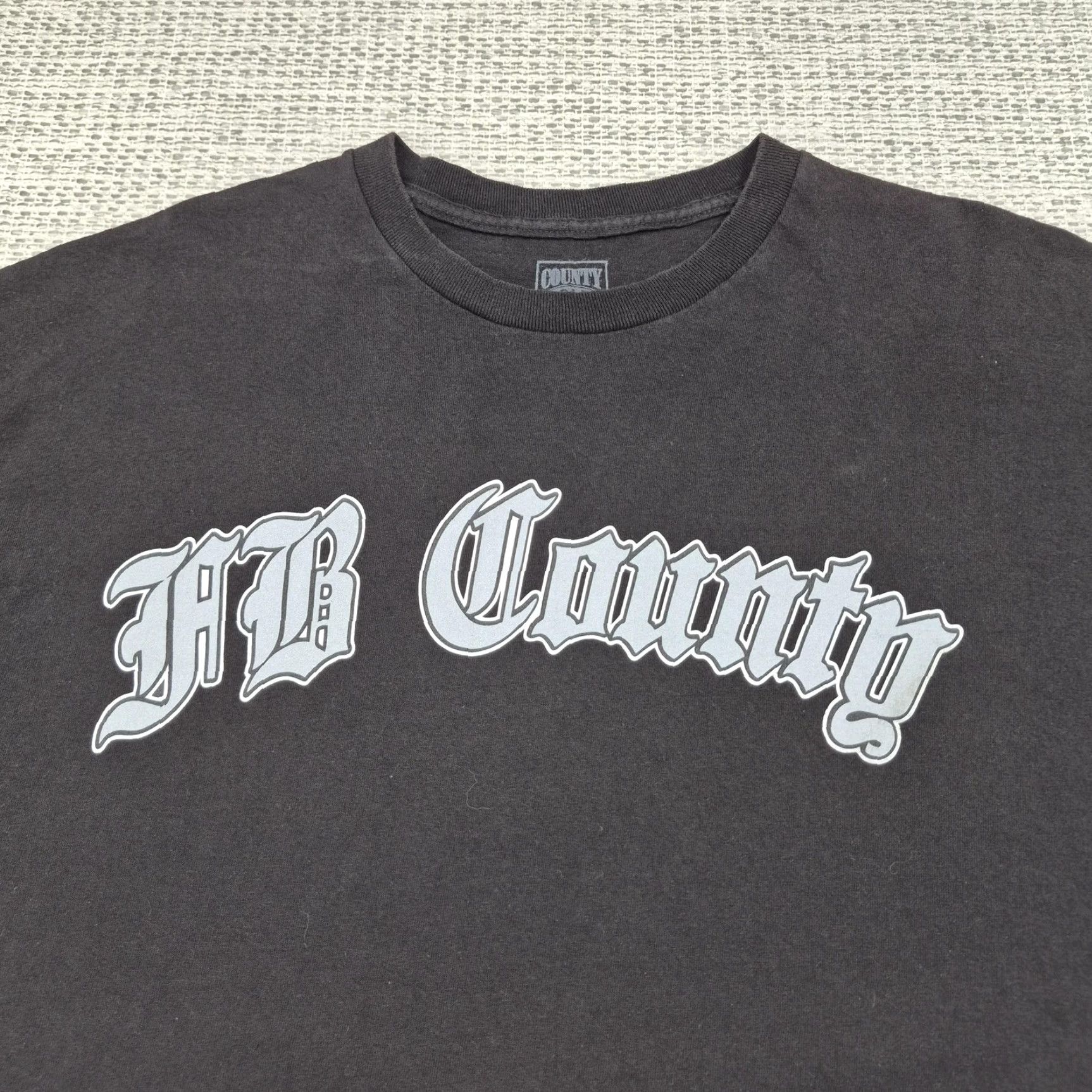 Vintage FB County Shirt Mens XL Black Old English Logo Graphic Tee Gothic Streetwear Shirt Size US XL / EU 56 / 4 - 4 Thumbnail