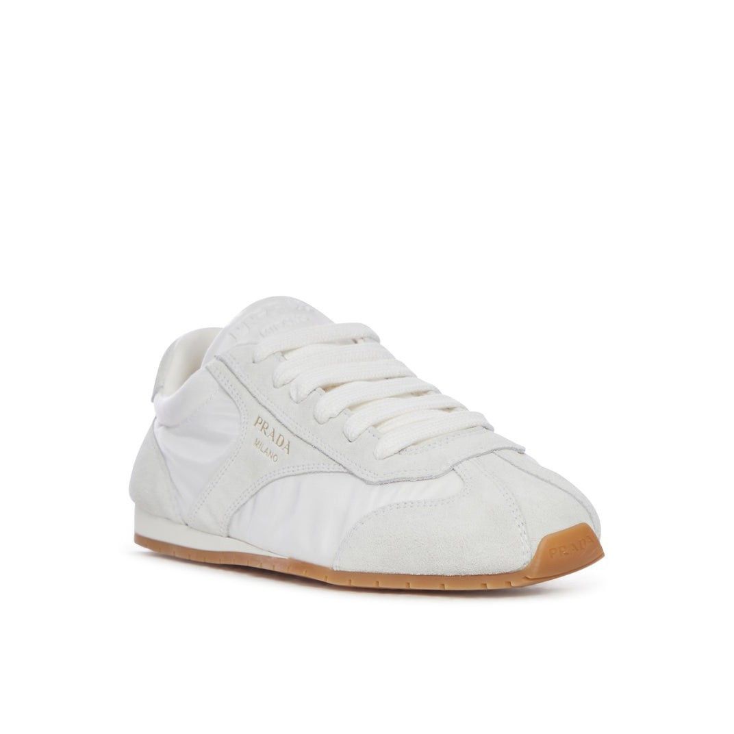 Prada PRADA $1020 White Suede Leather Sneakers New & Authentic (Wo Size US 10 / IT 40 - 4 Thumbnail