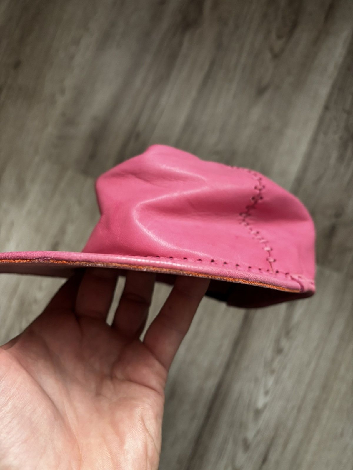 Other Pink Handmade Leather Cap Size ONE SIZE - 12 Thumbnail