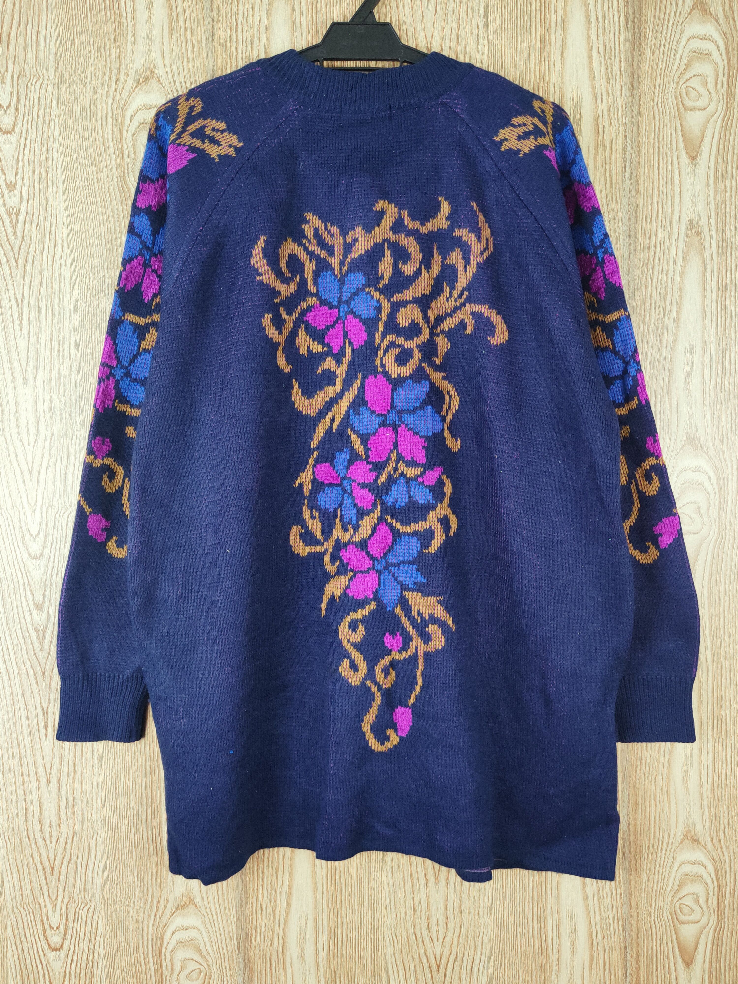 Vintage Star Coronation Dark Blue Knitwear Cardigan #W032 Size L / US 10 / IT 46 - 7 Thumbnail