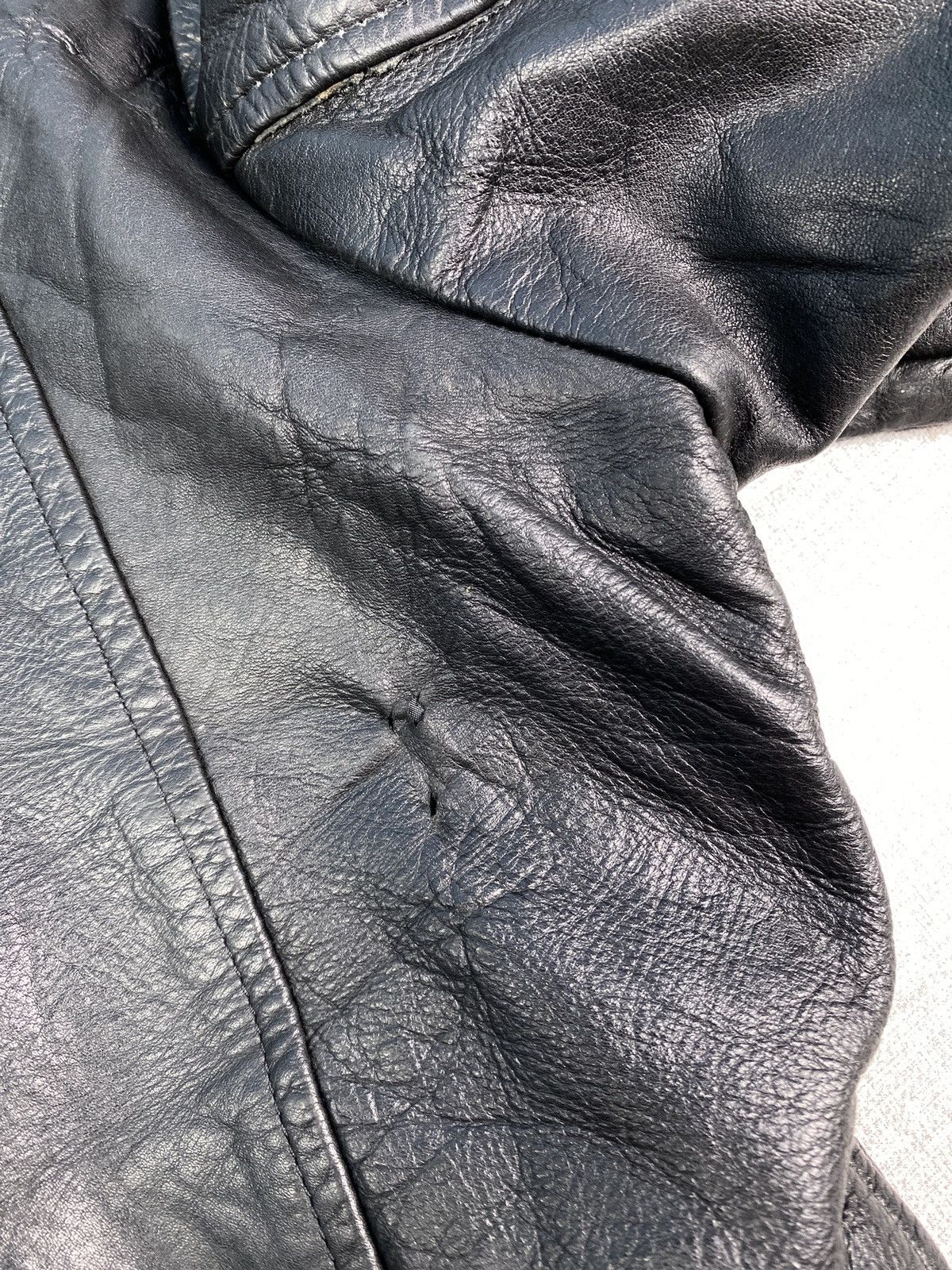 Vintage Vintage 80’s COWHIDE British Style Rider Leather Jacket Size US XXS / EU 40 - 8 Thumbnail