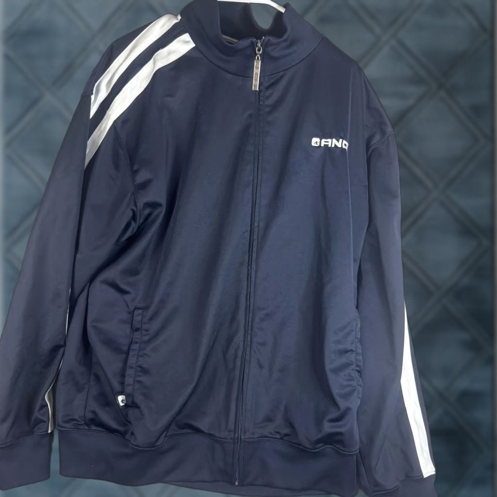 Vintage AND1 Track Jacket Mens XL Blue Full Zip Striped Basketball Athletic Top Size US XL / EU 56 / 4 - 1 Thumbnail
