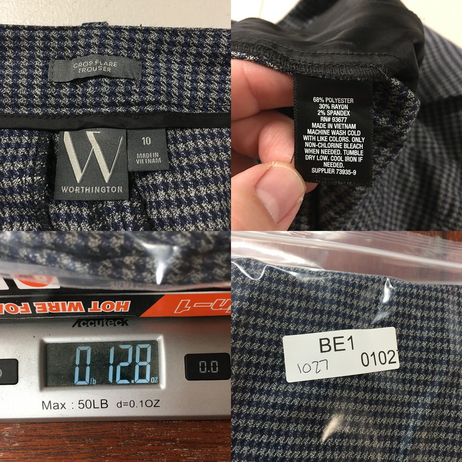Worthington Worthington Dress Pants Womens High Rise Flared Multicolor Size 10 (Actual 32X27) NEW Size 32" / US 10 / IT 46 - 10 Thumbnail