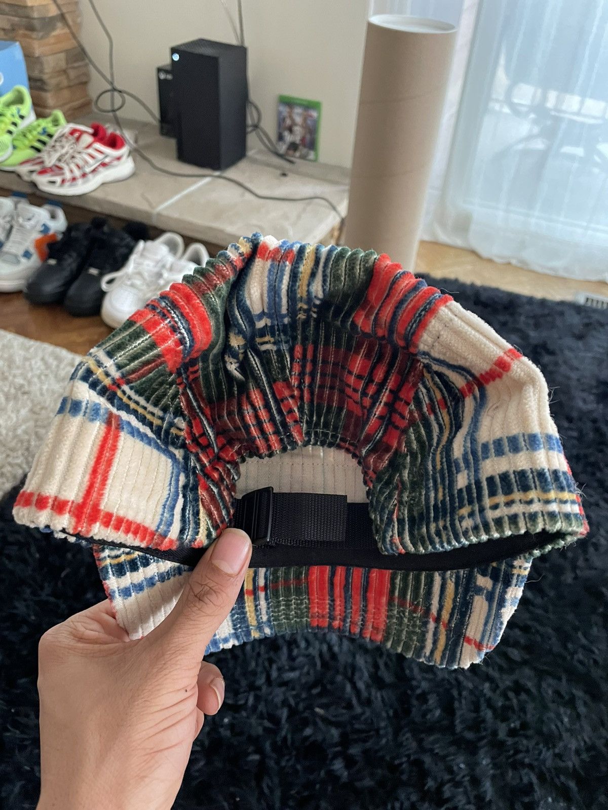 Supreme Supreme Corduroy Camp Cap Plaid Size ONE SIZE - 4 Thumbnail
