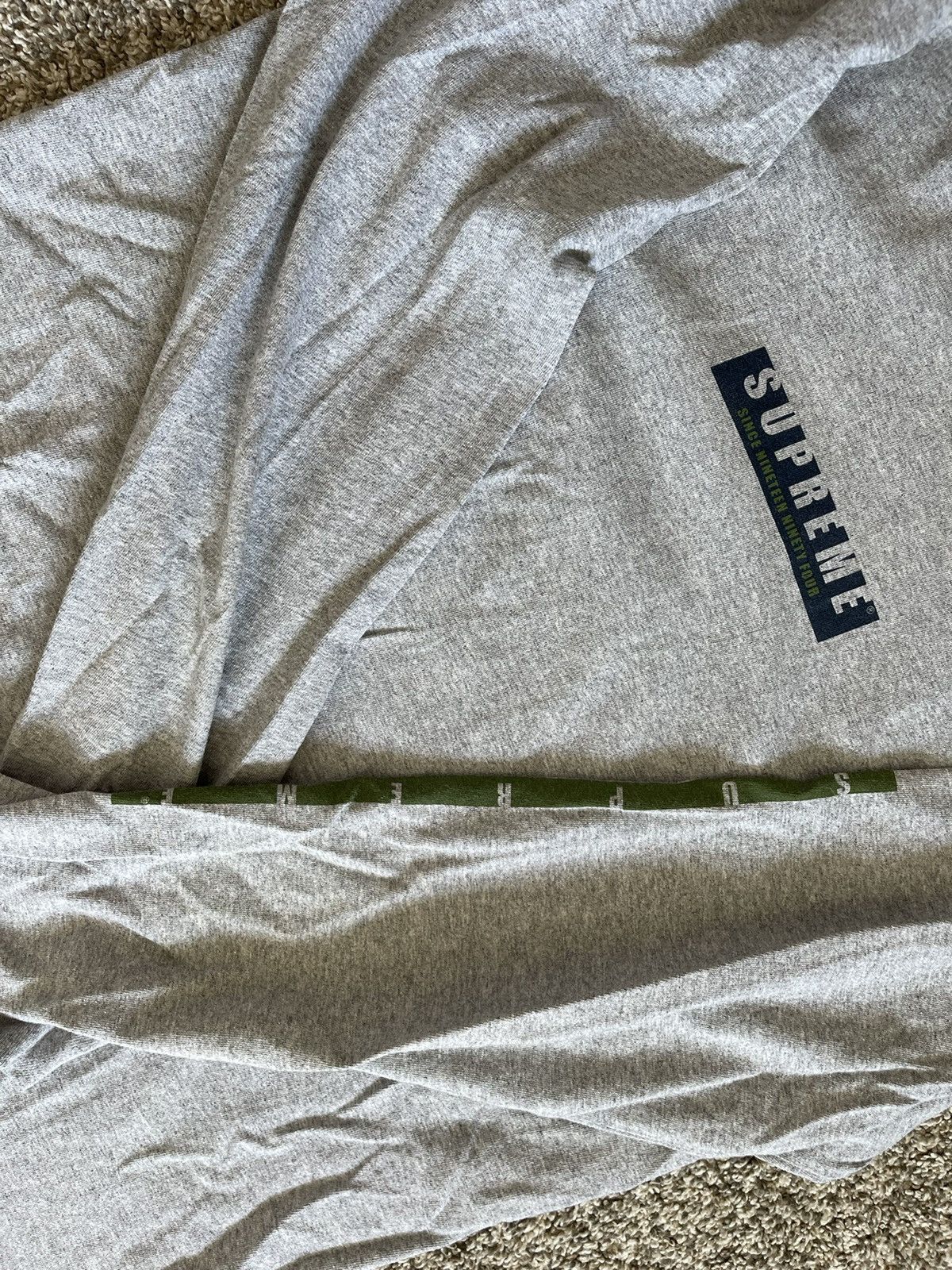 Supreme Supreme FW18 1994 Long Sleeve Tee Grey M Size US M / EU 48-50 / 2 - 4 Thumbnail