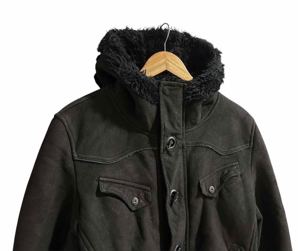 Hysteric Glamour 🔥Sick Y2K Wisdom Fur Hooded Suede Jacket Goth Punk Size US L / EU 52-54 / 3 - 7 Thumbnail