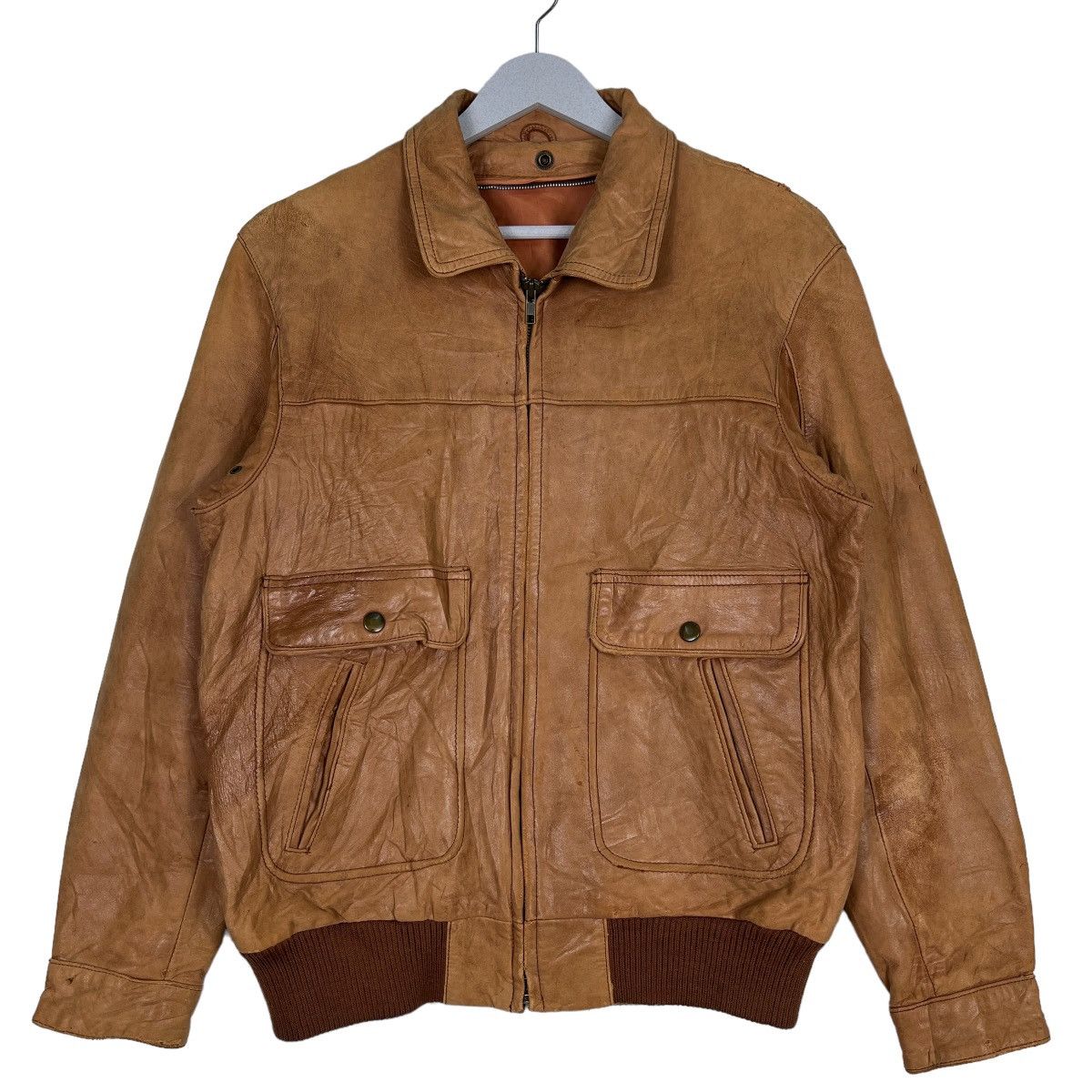 Japanese Brand 🔥 70s VINTAGE LEATHER JACKET Size US M / EU 48-50 / 2 - 1 Thumbnail