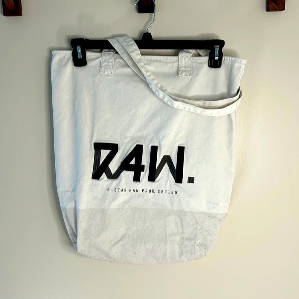 Designer G-Star - Logo Tote - 17’x20’-Canvas-off white w/ Embroidered Size ONE SIZE - 1 Thumbnail