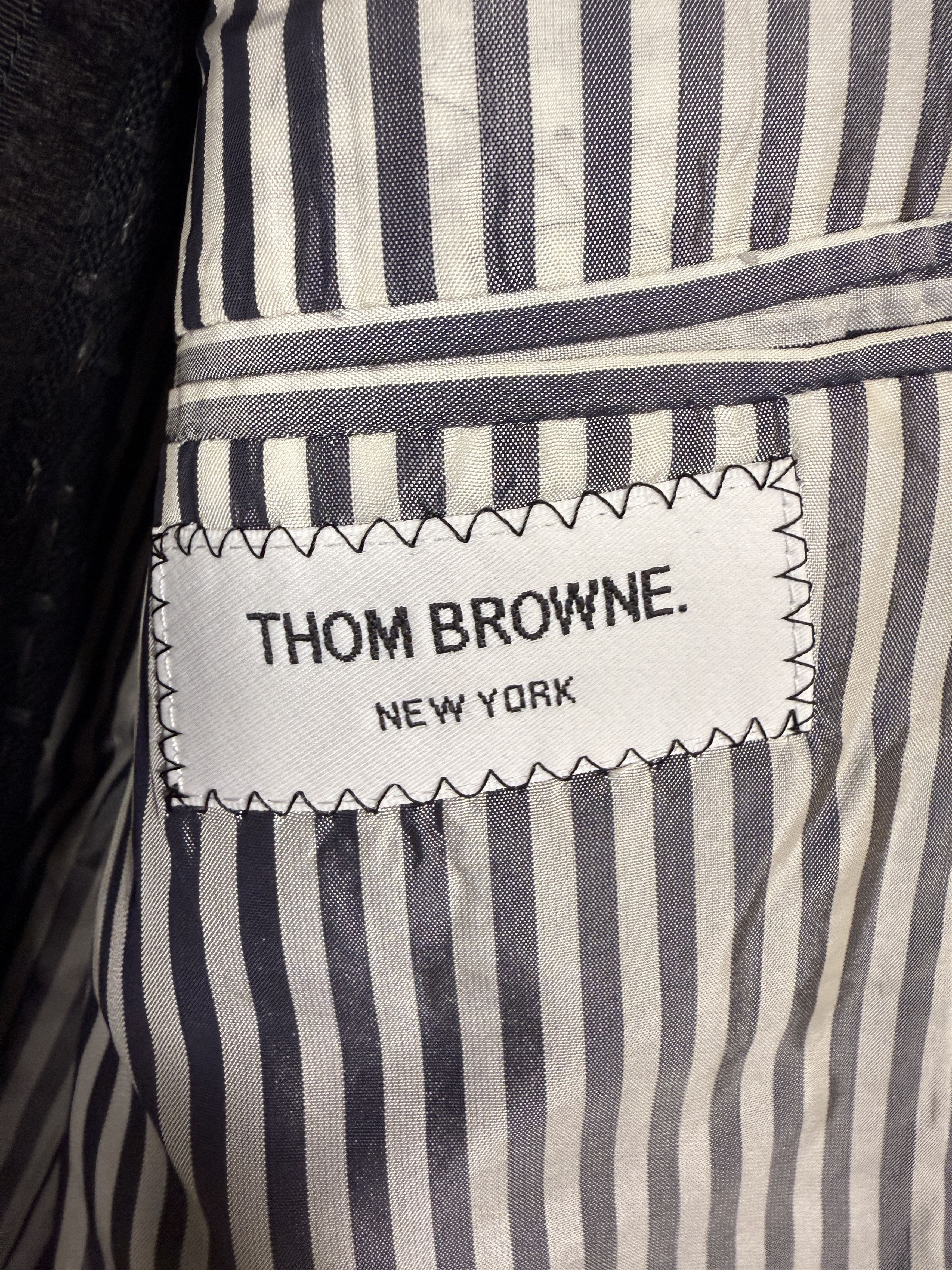 Thom Browne Thom Browne Frayed Edge Sample Suit Jacket and Pants Size 46R - 6 Thumbnail