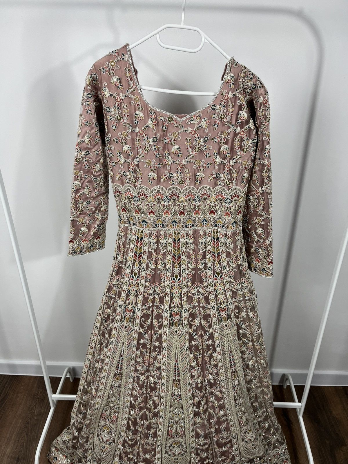 Other Vintage Heavy Embellished Sequin Beaded Maxi Evening Dress Size S / US 4 / IT 40 - 2 Thumbnail